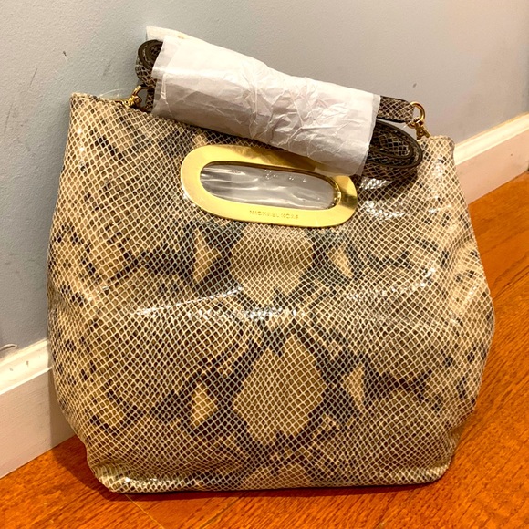 Michael Kors snake print leather bag